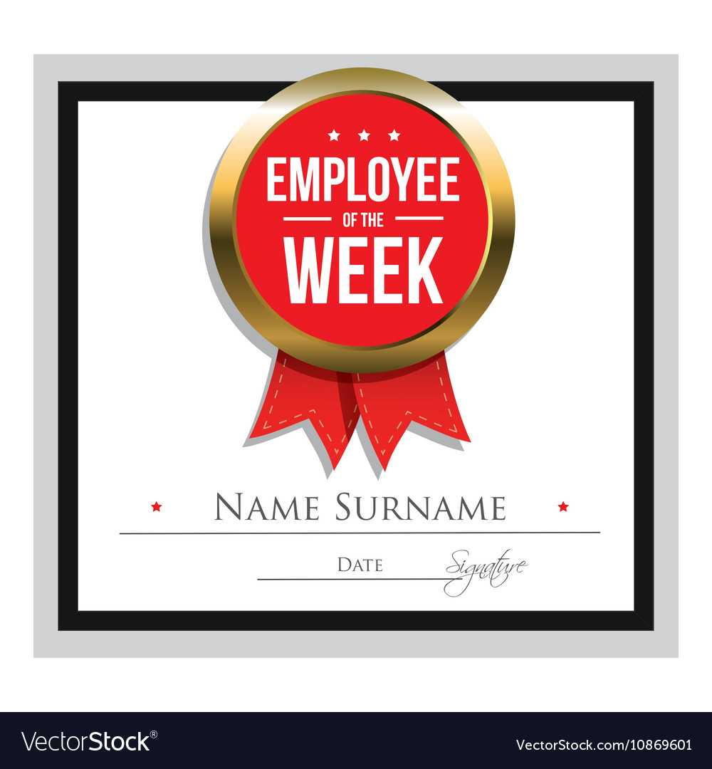 Employee Of The Week Certificate Template For Star Of The Week Certificate Template