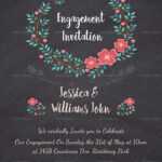 Engagement Invitation Card Template For Engagement Invitation Card Template
