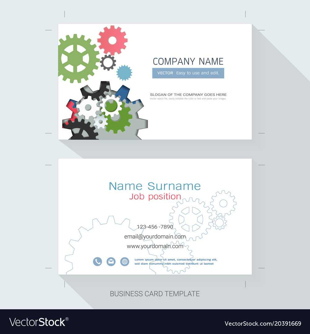 Engineering Business Card Or Name Card Template Inside Table Name Card Template