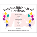 Essential Church Certificates – Children's Edition Inside Free Vbs Certificate Templates