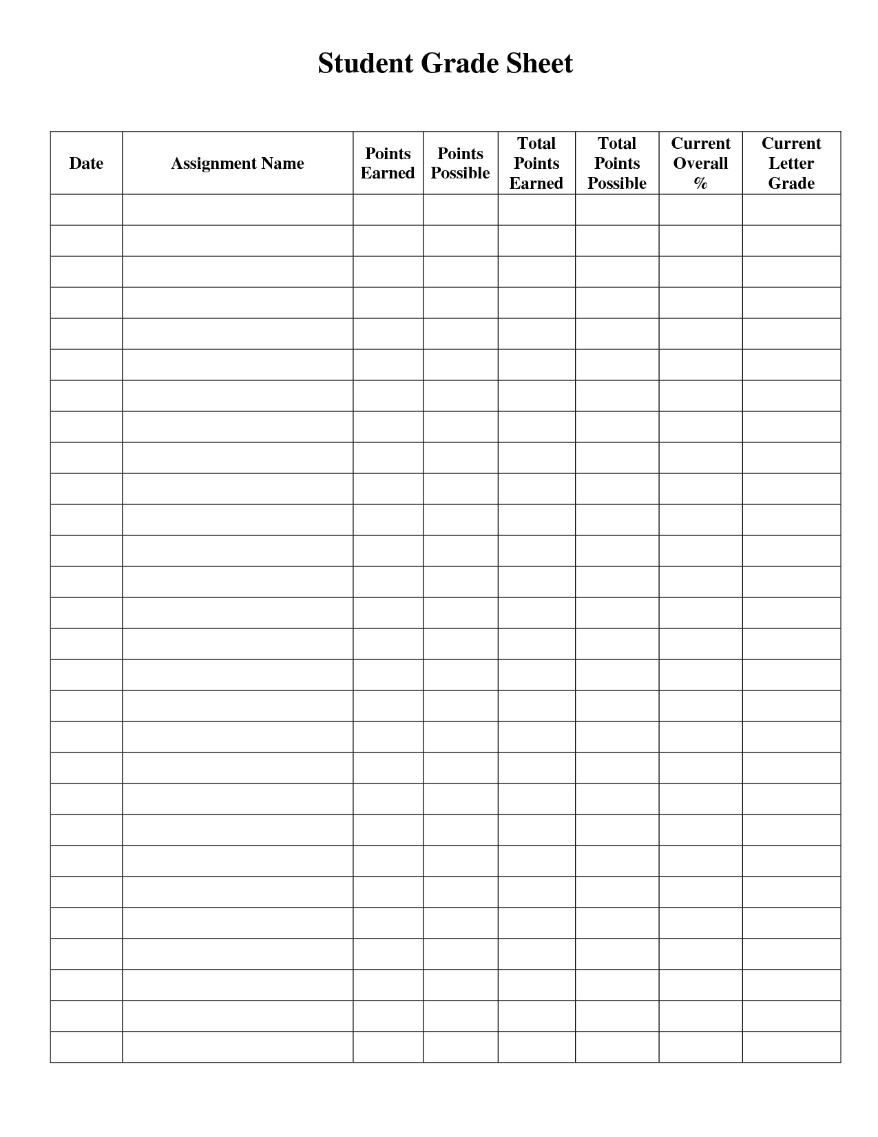 Excel Spreadsheet Es For Teachers Student Grade Sheet With Regard To Student Information Card Template