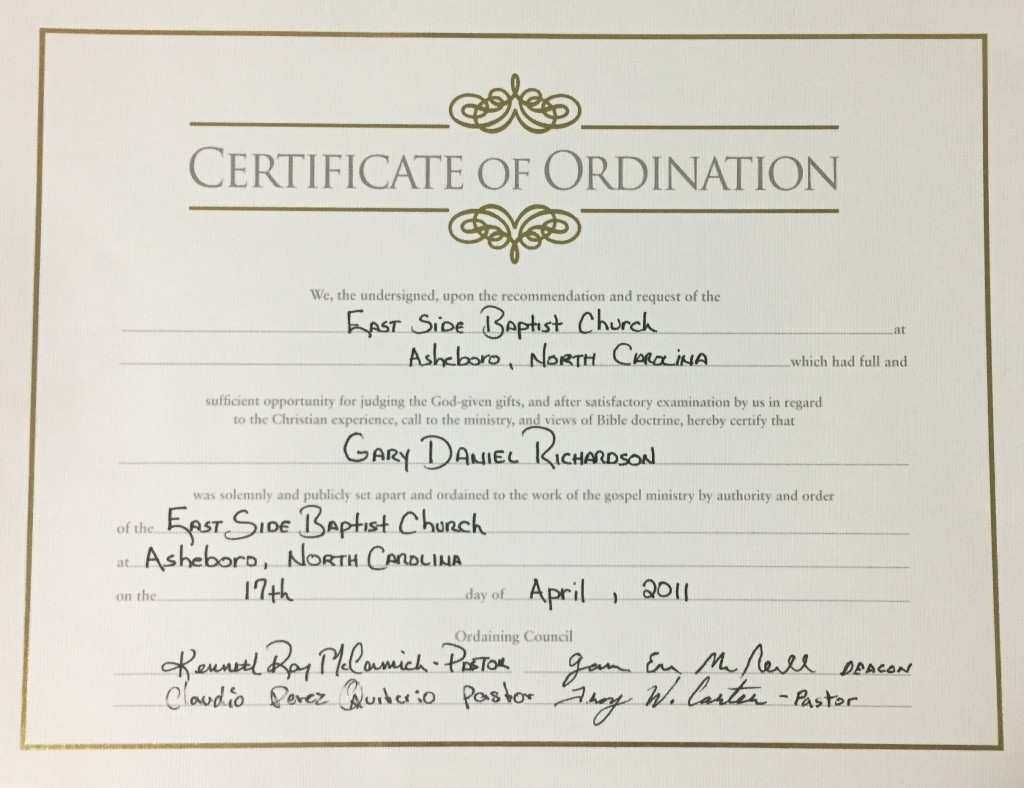 Exceptional Printable Ordination Certificate | Dan's Blog Within Ordination Certificate Template