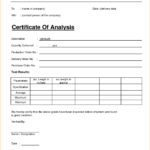 🥰4+ Free Sample Certificate Of Analysis (Coa) Templates🥰 in Certificate Of Analysis Template