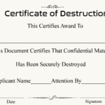 🥰5+ Free Certificate Of Destruction Sample Templates🥰 Throughout Destruction Certificate Template