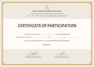 🥰free Printable Certificate Of Participation Templates (Cop)🥰 throughout Free Templates For Certificates Of Participation