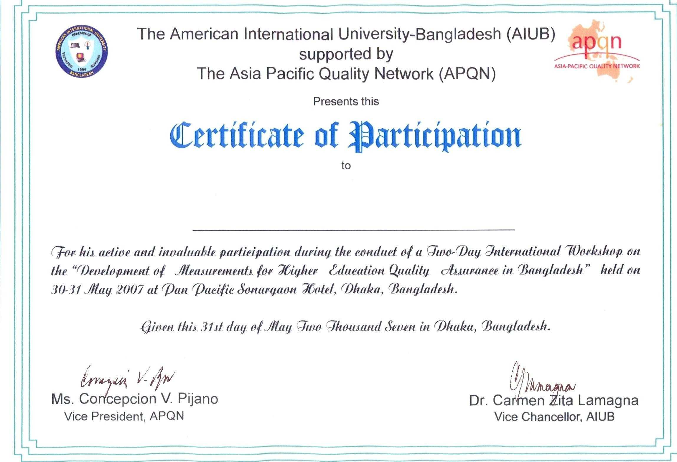 🥰free Printable Certificate Of Participation Templates (Cop)🥰 With Regard To International Conference Certificate Templates