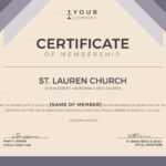 F1754 Church Certificate Template Baptism Wedding With New Member Certificate Template