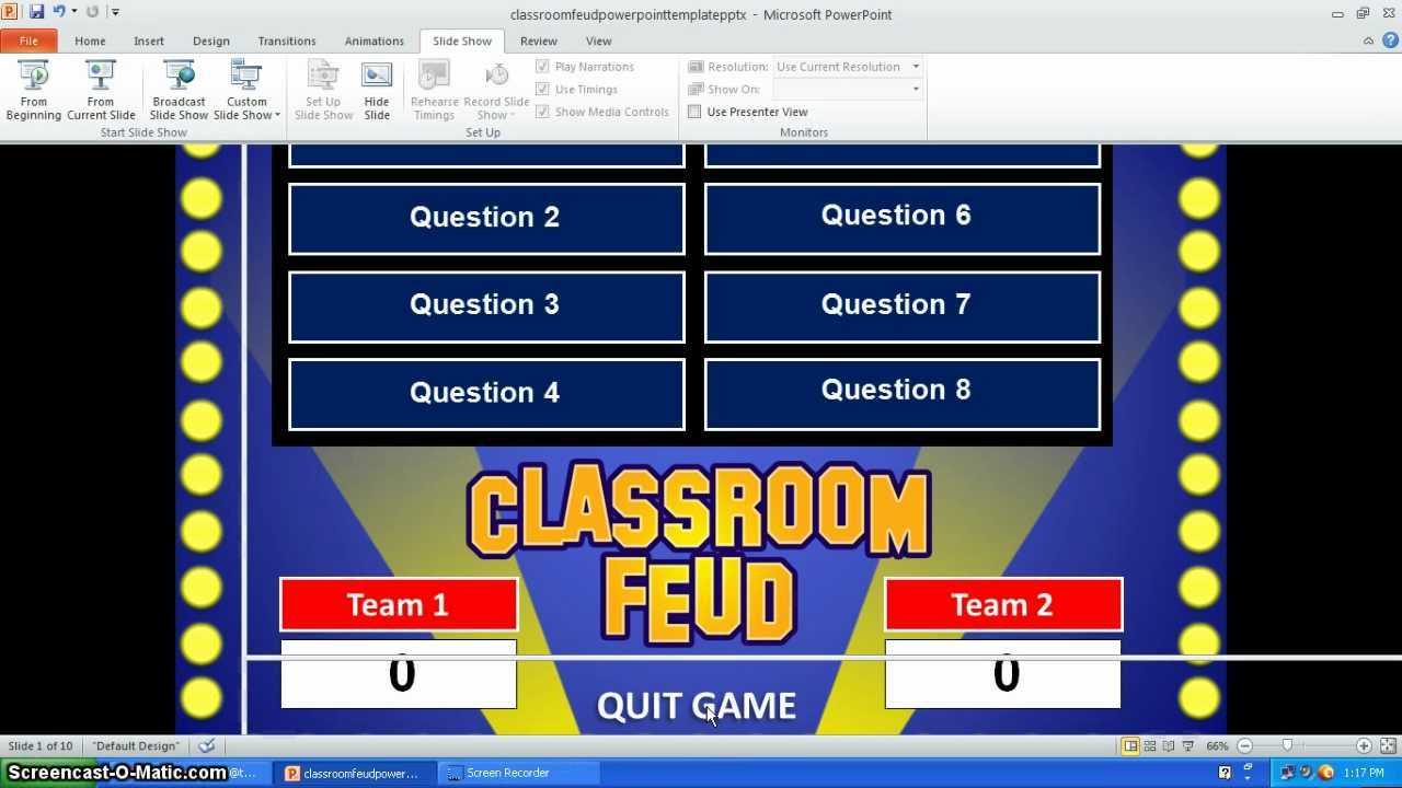 Family Feud Powerpoint Template – Youtube Intended For Quiz Show Template Powerpoint