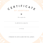 Fan Printable Adoption Certificate | Graham Website regarding Blank Adoption Certificate Template
