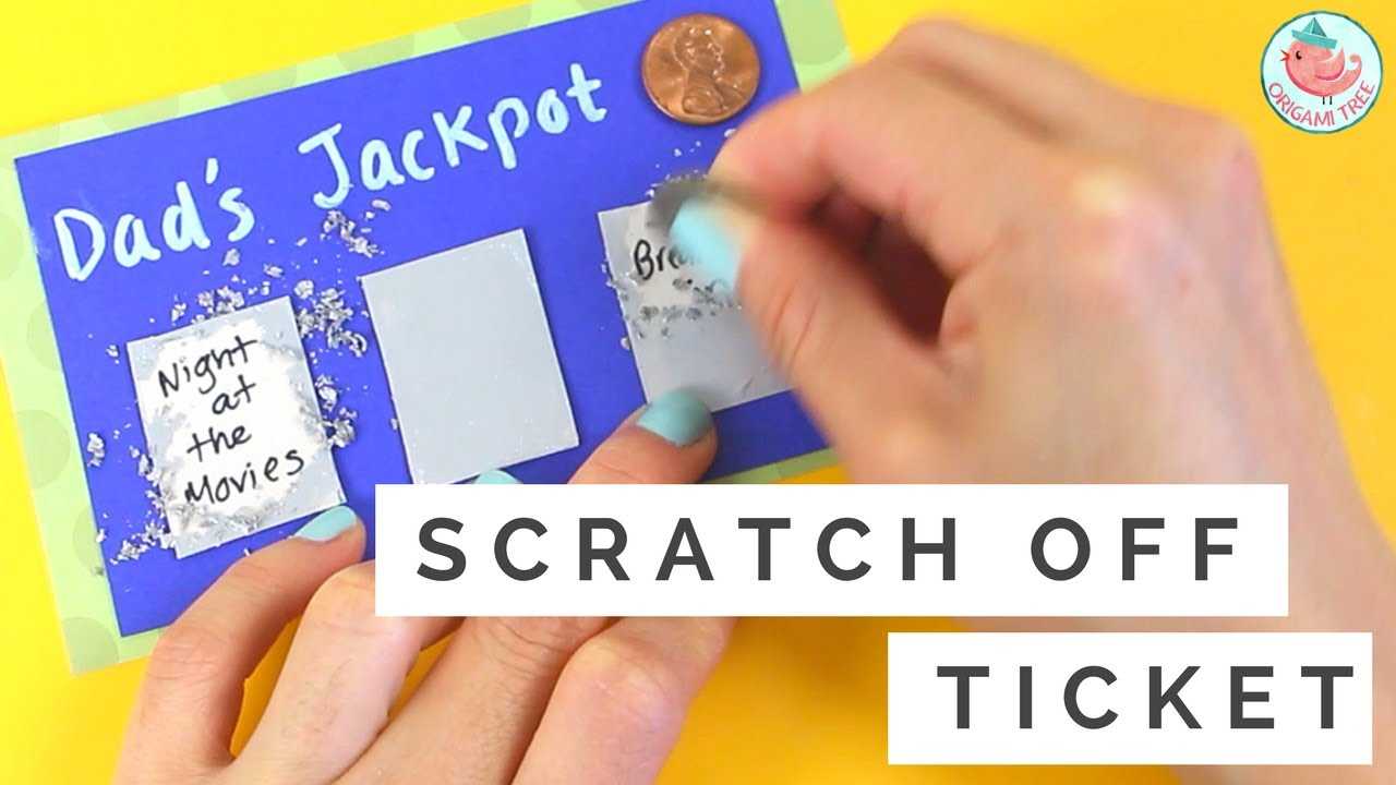 Father's Day Gift Card – How To Make Diy Scratch Off Card & Lottery Ticket  – Easy Paper Crafts Throughout Scratch Off Card Templates