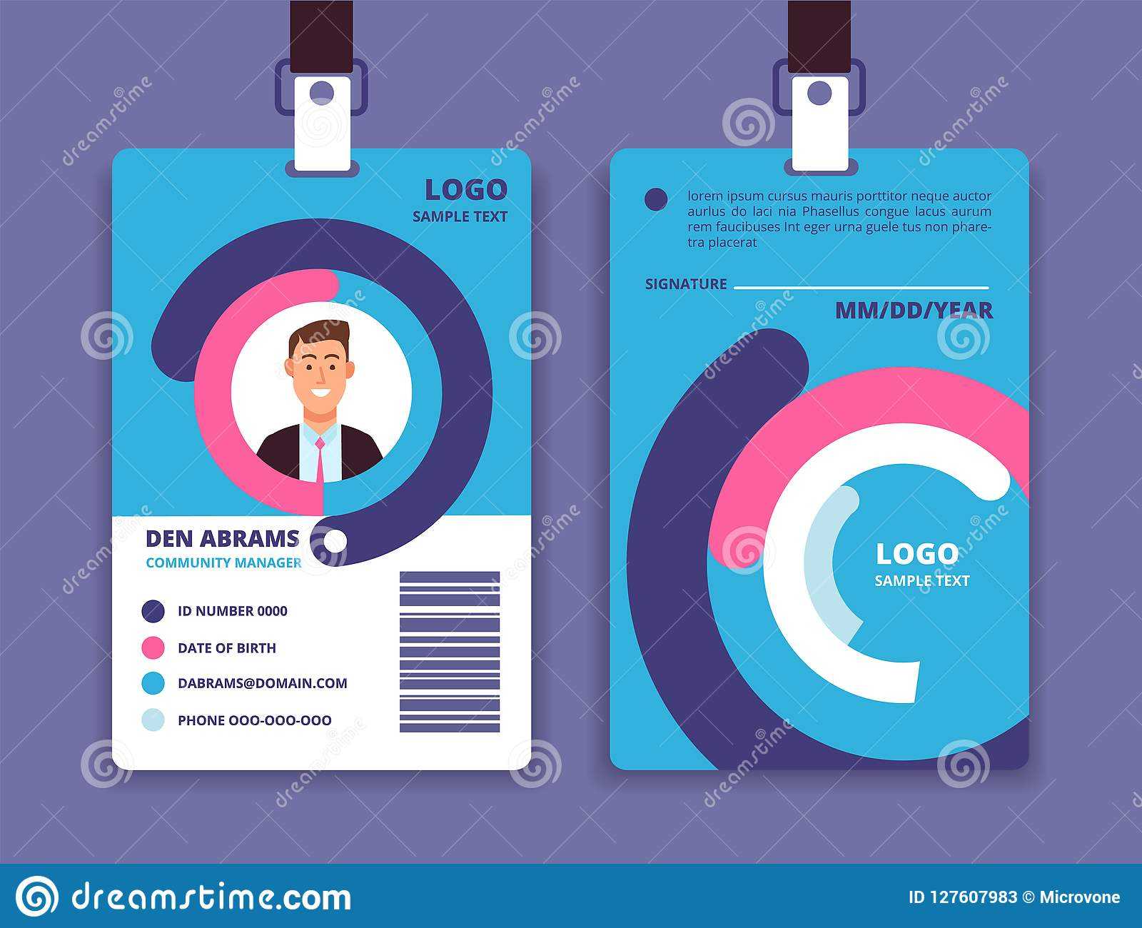 Fcad49A Sample Employee Id Card Template Employee Template Inside Work Id Card Template