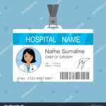 Female Asian Doctor Id Card Templatemedical Stock Vector Regarding Doctor Id Card Template