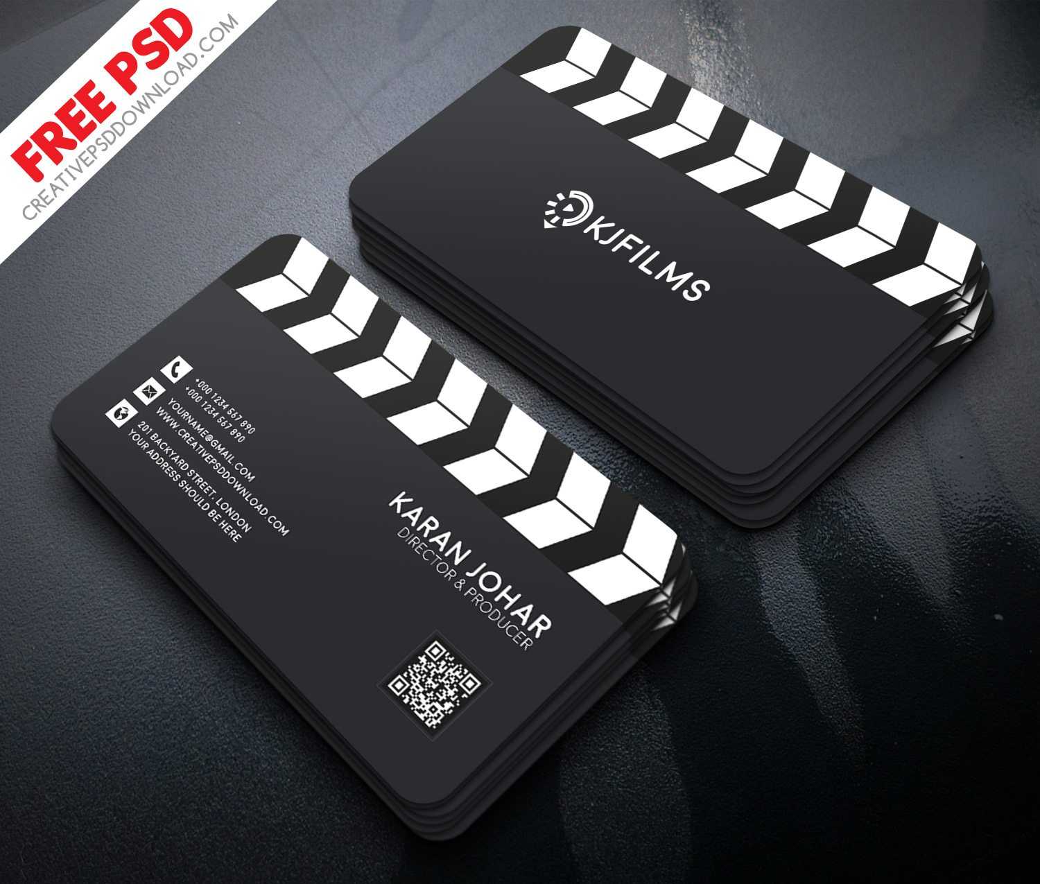 Film Clipper Free Business Card Psd Intended For Visiting Card Psd Template Free Download