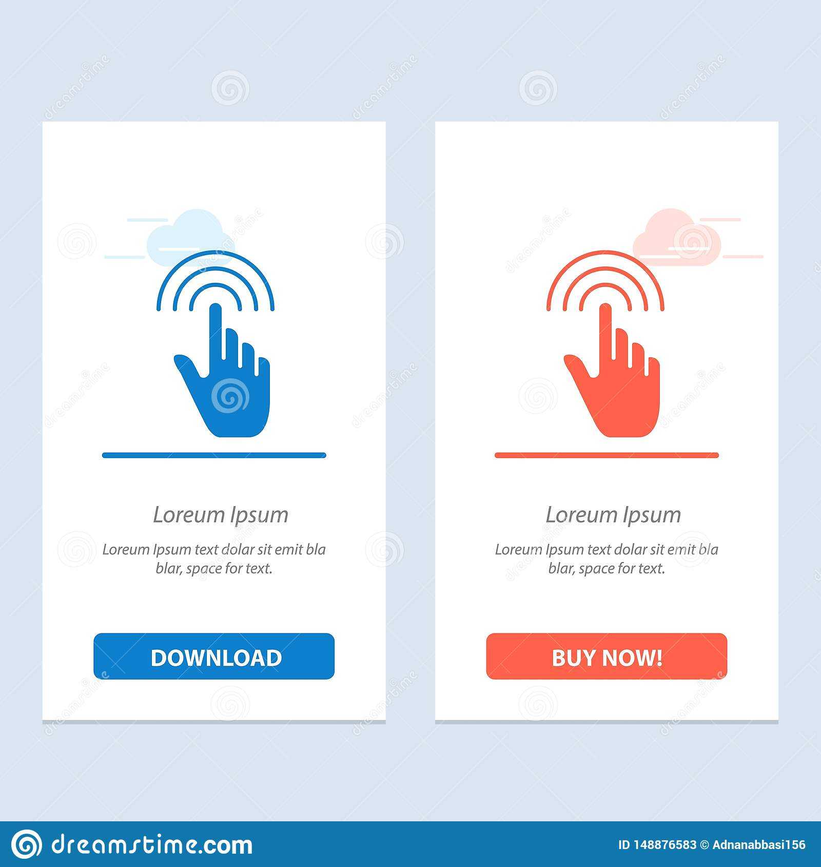 Finger, Gestures, Hand, Interface, Tap Blue And Red Download Inside Push Card Template