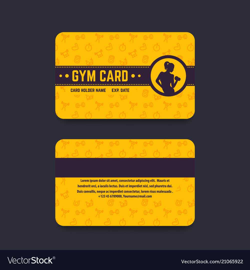 Fitness Club Gym Card Template Inside Gym Membership Card Template