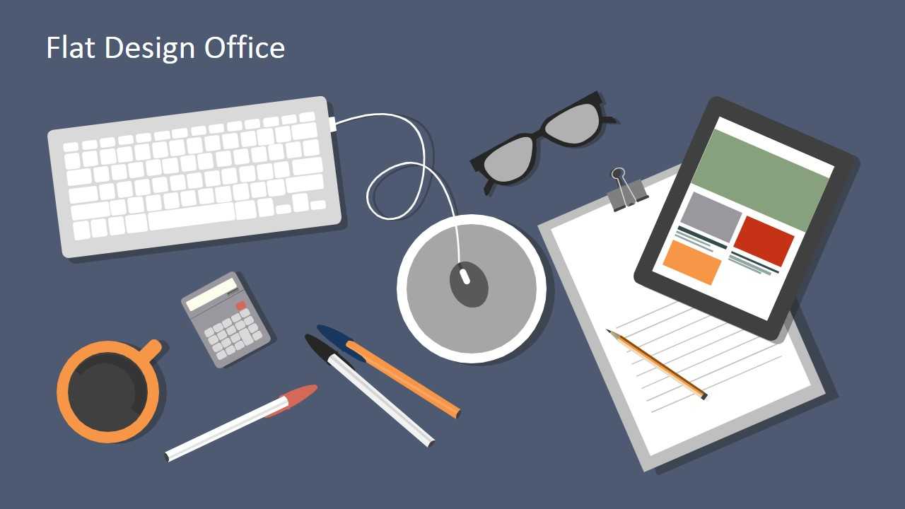 Flat Design Office Powerpoint Templates Regarding Microsoft Office Powerpoint Background Templates