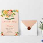 Floral Farewell Party Invitation Template Throughout Farewell Card Template Word