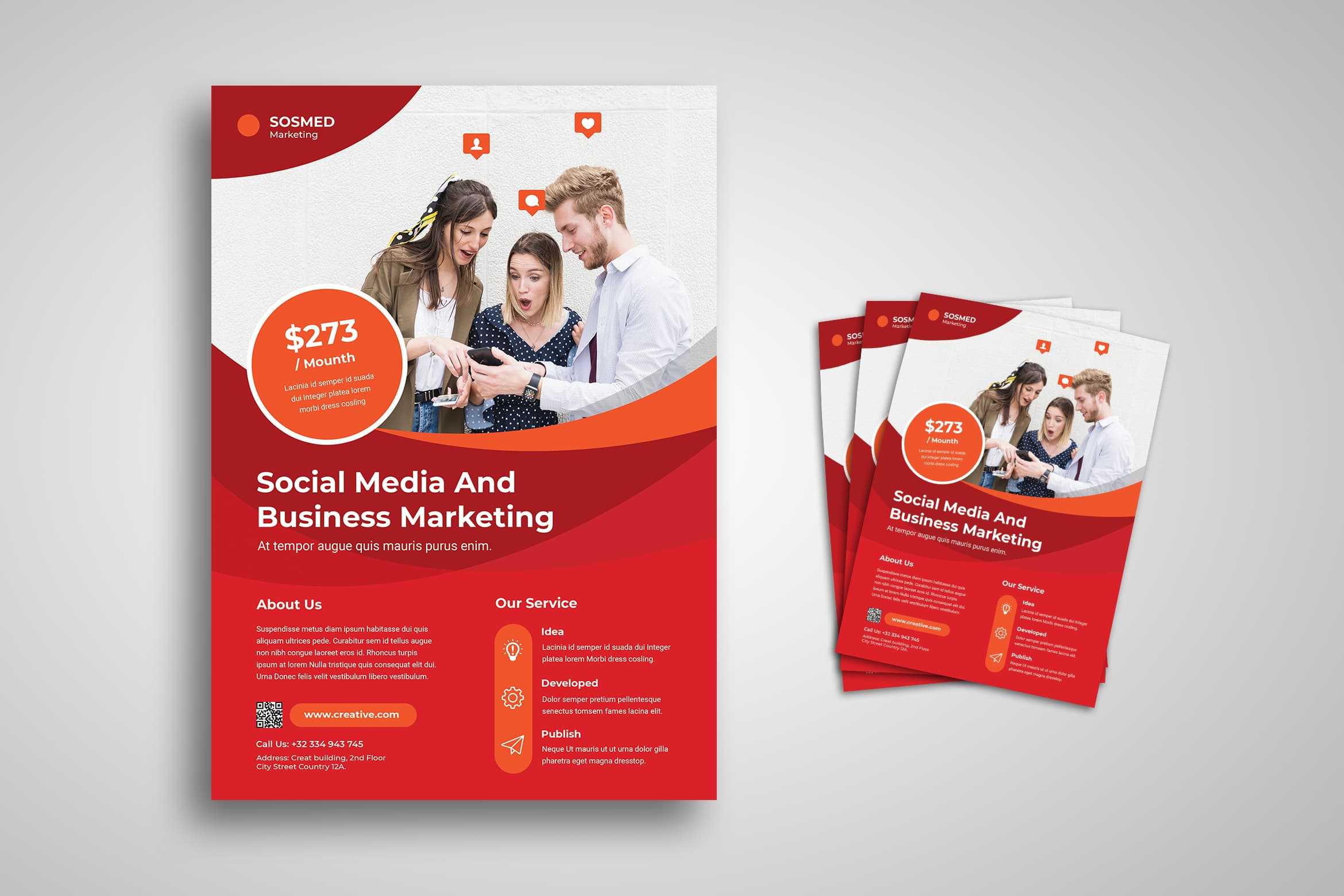 Flyer Template – Social Media Expert Throughout Social Media Brochure Template