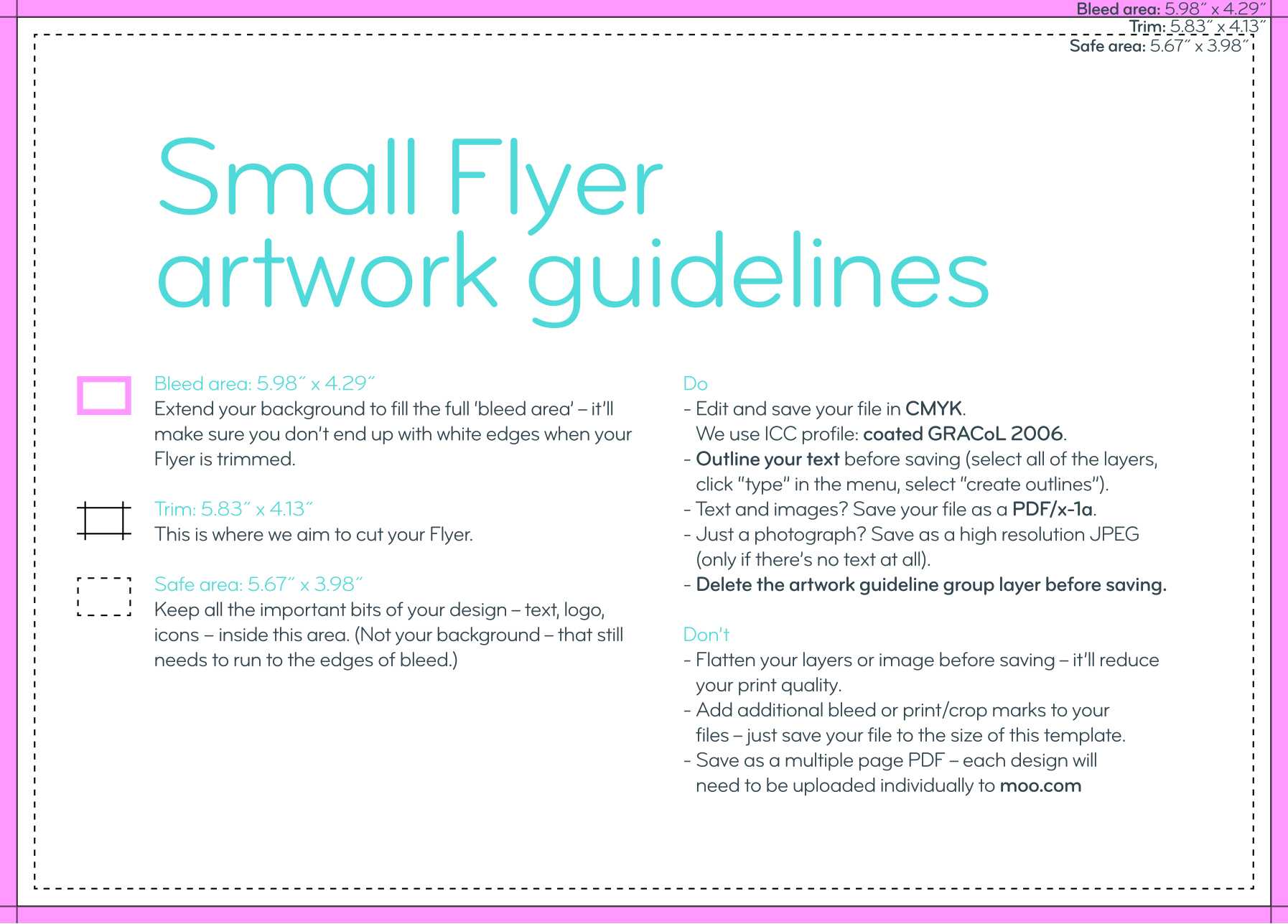 Flyers Templates To Download – Moo | Support Throughout Half Page Brochure Template