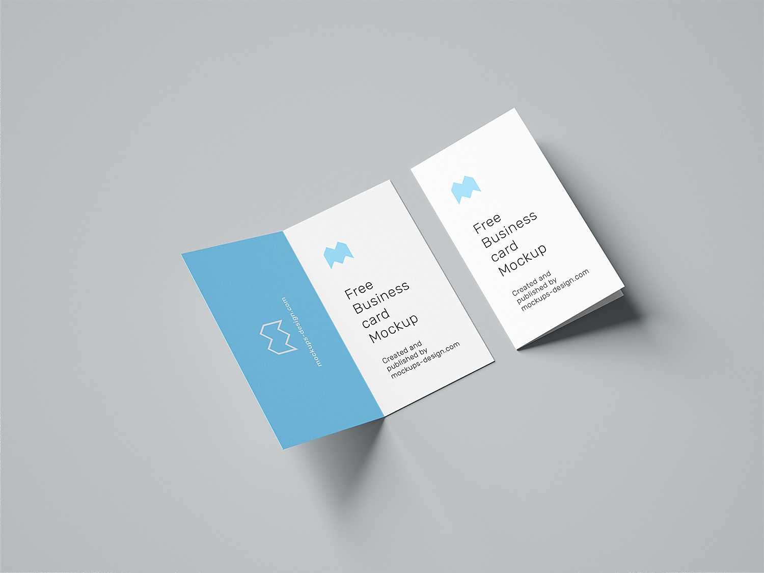 Folded Business Card Free Mockup | Free Mockup Pertaining To Fold Over Business Card Template