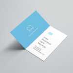 Folded Business Card Free Mockup | Free Mockup Throughout Fold Over Business Card Template