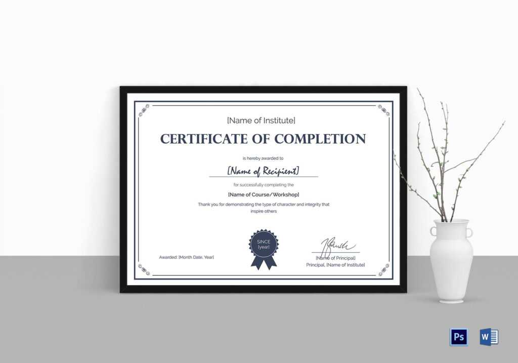 Formal Completion Certificate Template Regarding Mock Certificate ...