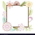 Frame From Wild Flowers Greeting Card Template In Free Printable Blank Greeting Card Templates