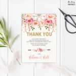 Free 14+ Baby Shower Thank You Cards In Psd | Ai | Eps In Template For Baby Shower Thank You Cards