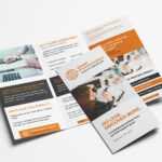 Free 3 Fold Brochure Template For Photoshop & Illustrator For One Sided Brochure Template