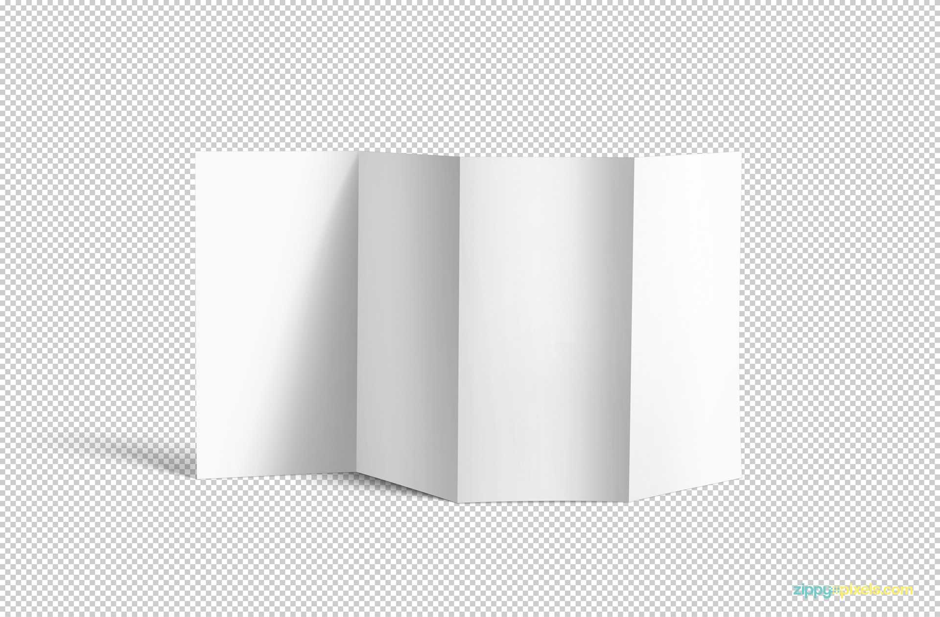 Free 4 Fold Brochure Mockup | Zippypixels Within 4 Fold Brochure Template Word