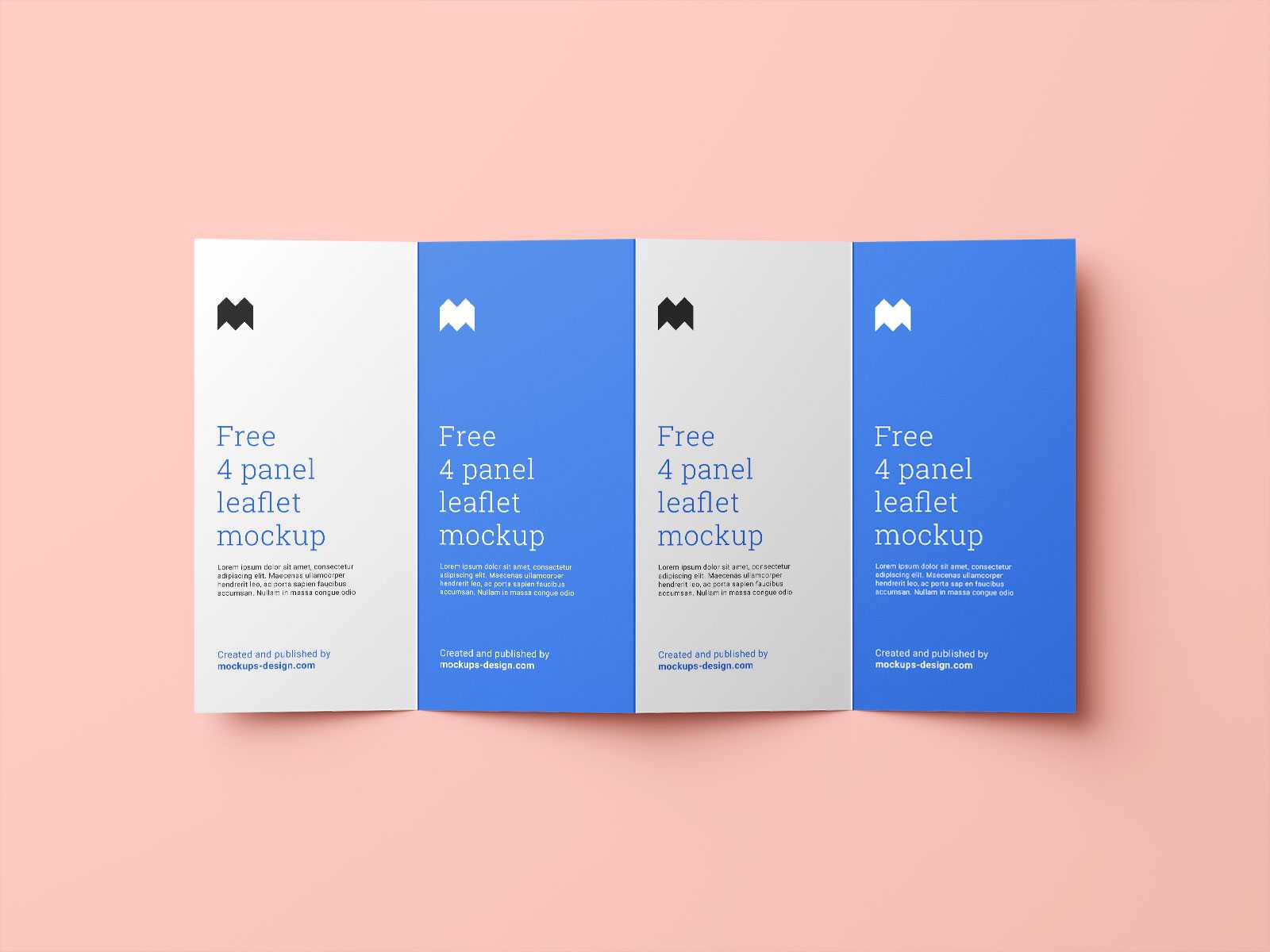 Free 4 Panel Accordion Fold Brochure Mockup Psd Set – Good Pertaining To Quad Fold Brochure Template