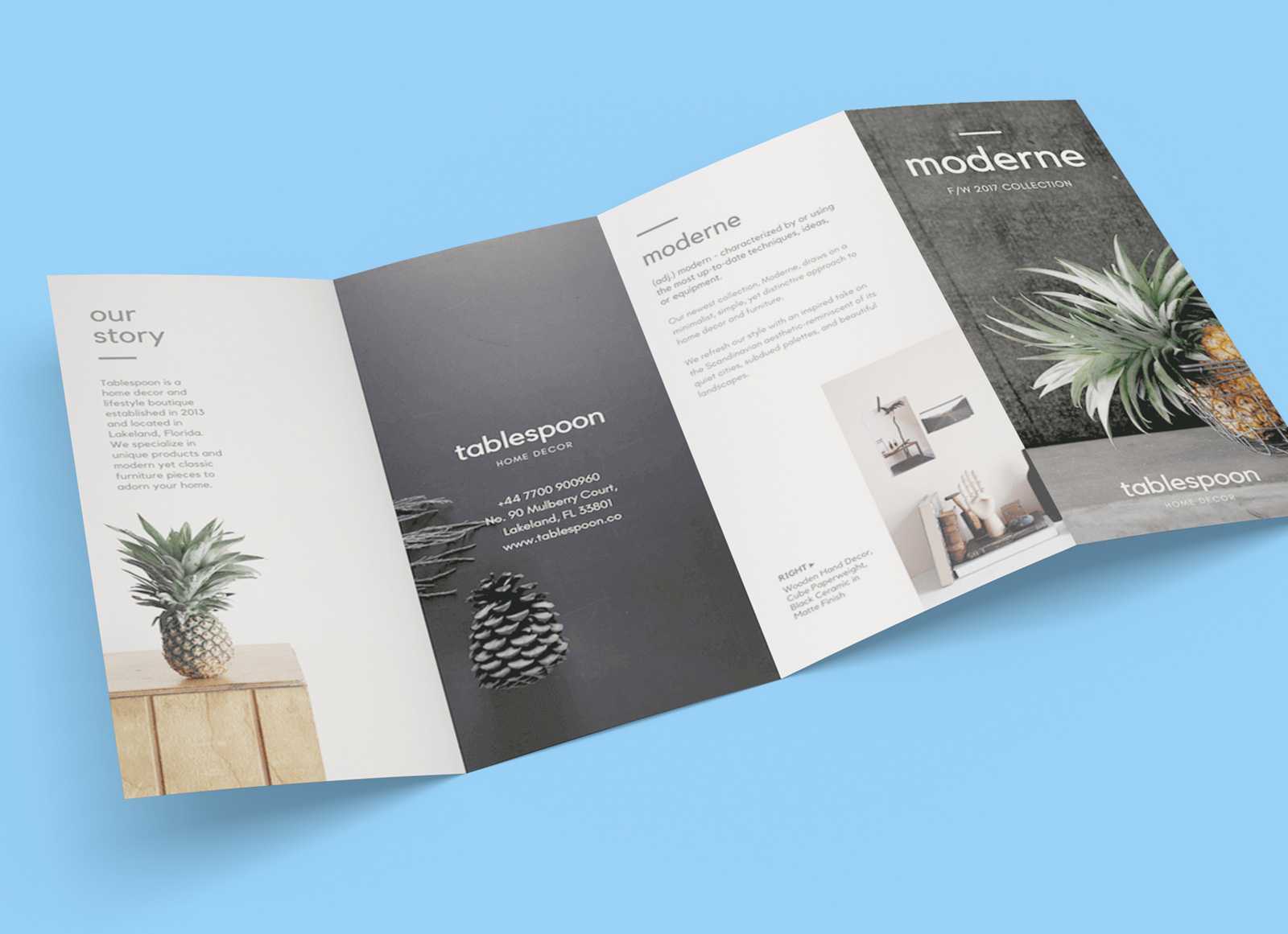 Free 4 Panel Quad Fold Brochure Mockup Psd – Good Mockups With 4 Fold Brochure Template