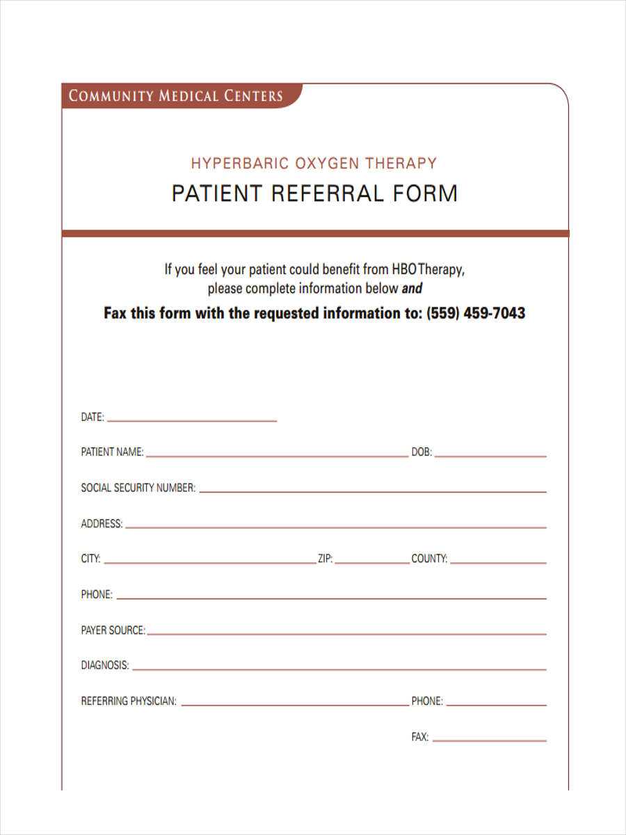 Free 7+ Medical Referral Forms In Pdf | Ms Word Inside Referral Certificate Template