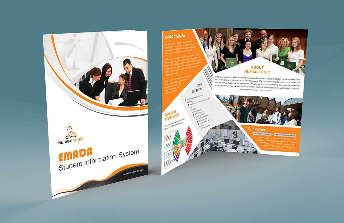 Free Bi Fold Brochure Psd On Behance In Two Fold Brochure Template Psd