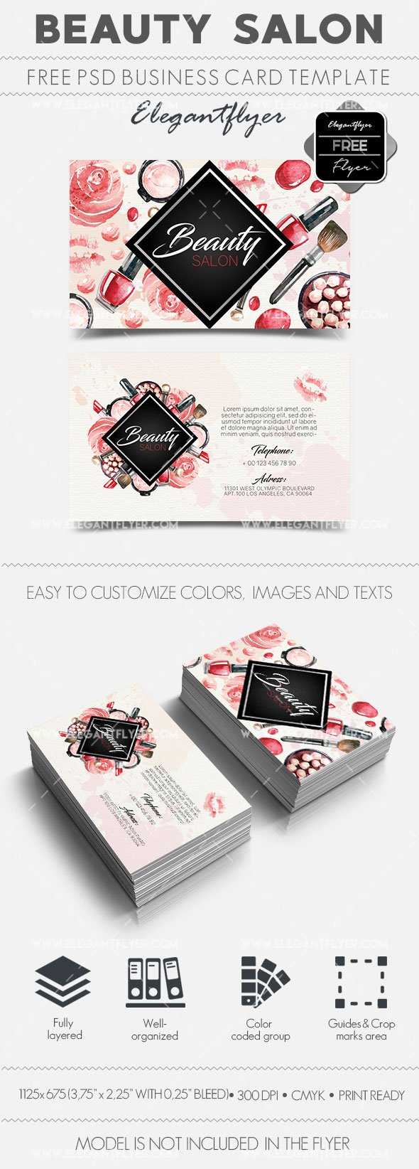 Free Business Card For Beauty Salon In Hair Salon Business Card Template