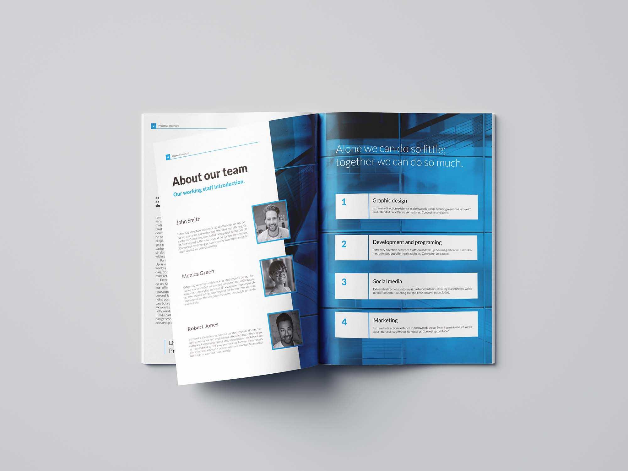 Free Business Proposal Template (Indesign) For Brochure Template Indesign Free Download