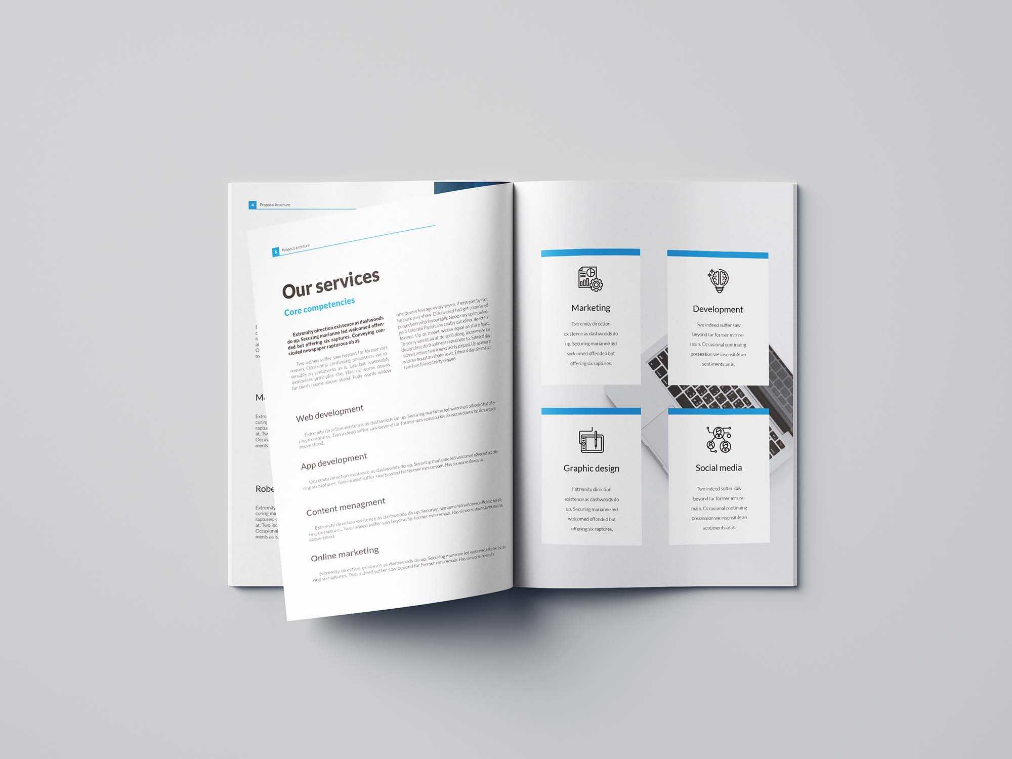 Free Business Proposal Template (Indesign) With Regard To Brochure Template Indesign Free Download