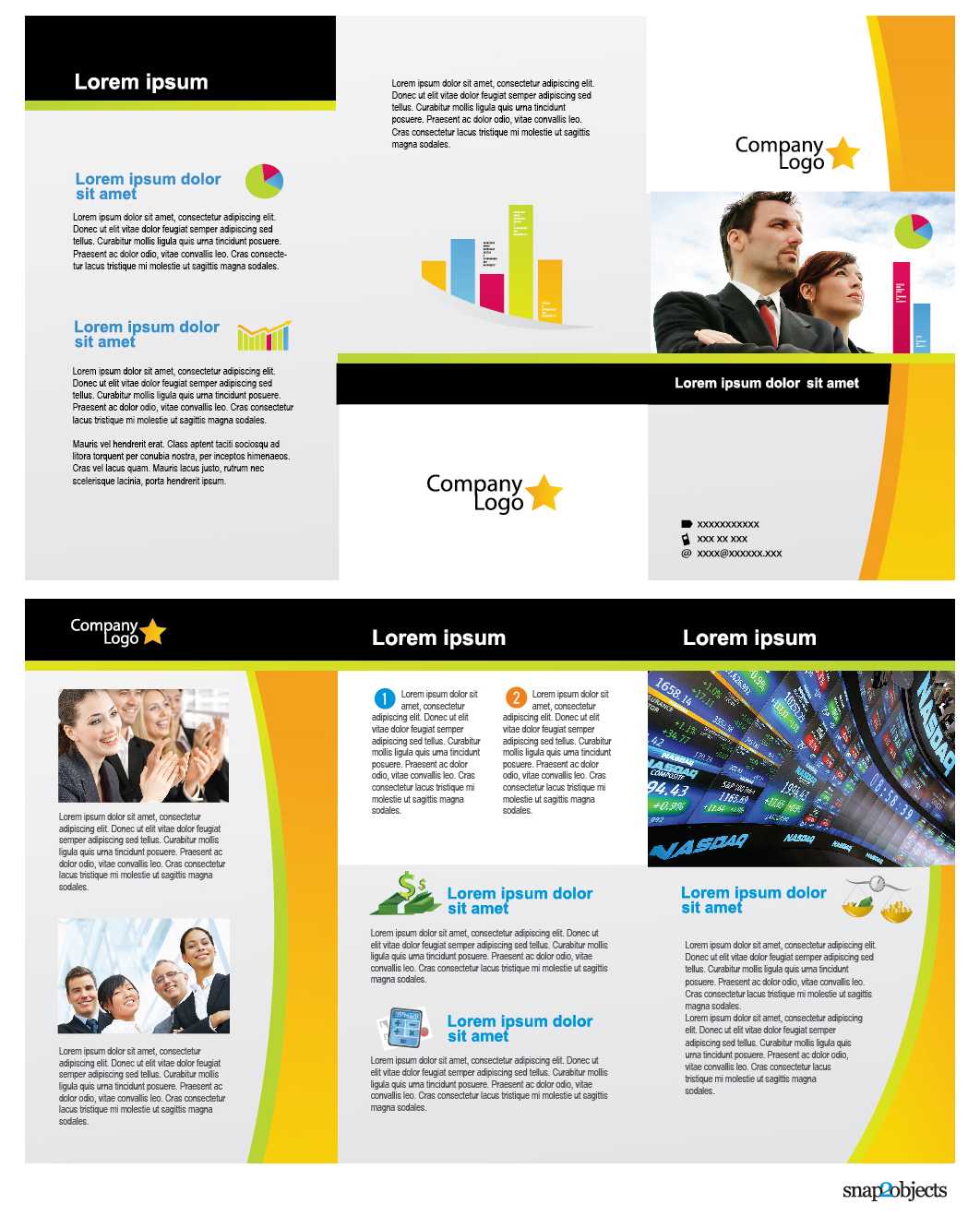 Free Business Vector Brochure Template In Illustrator With Regard To Ai Brochure Templates Free Download