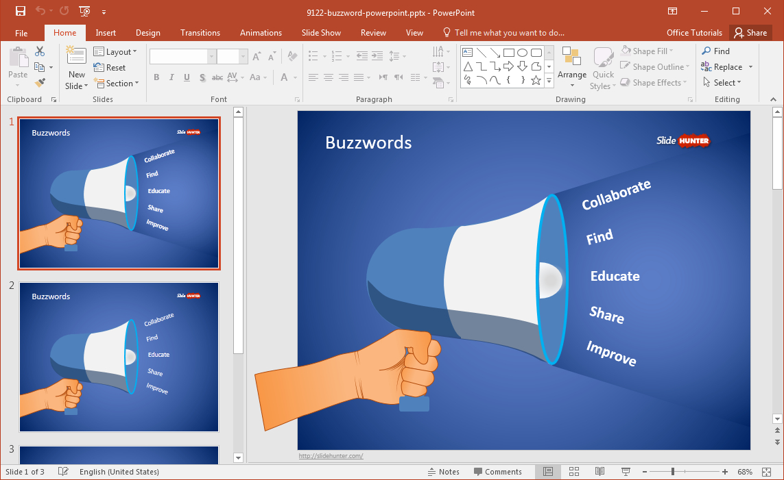 Free Buzzword Powerpoint Template For Powerpoint Replace Template