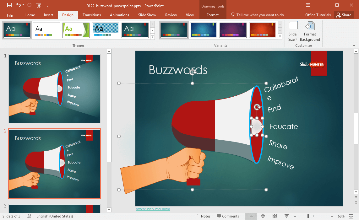Free Buzzword Powerpoint Template Pertaining To Change Template In Powerpoint