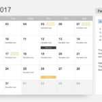 Free Calendar 2017 Template For Powerpoint Throughout Microsoft Powerpoint Calendar Template