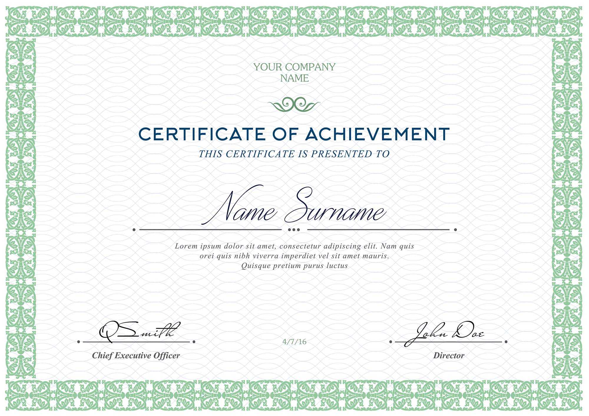 Free Certificates Templates (Psd) With Regard To Certificate Of License Template
