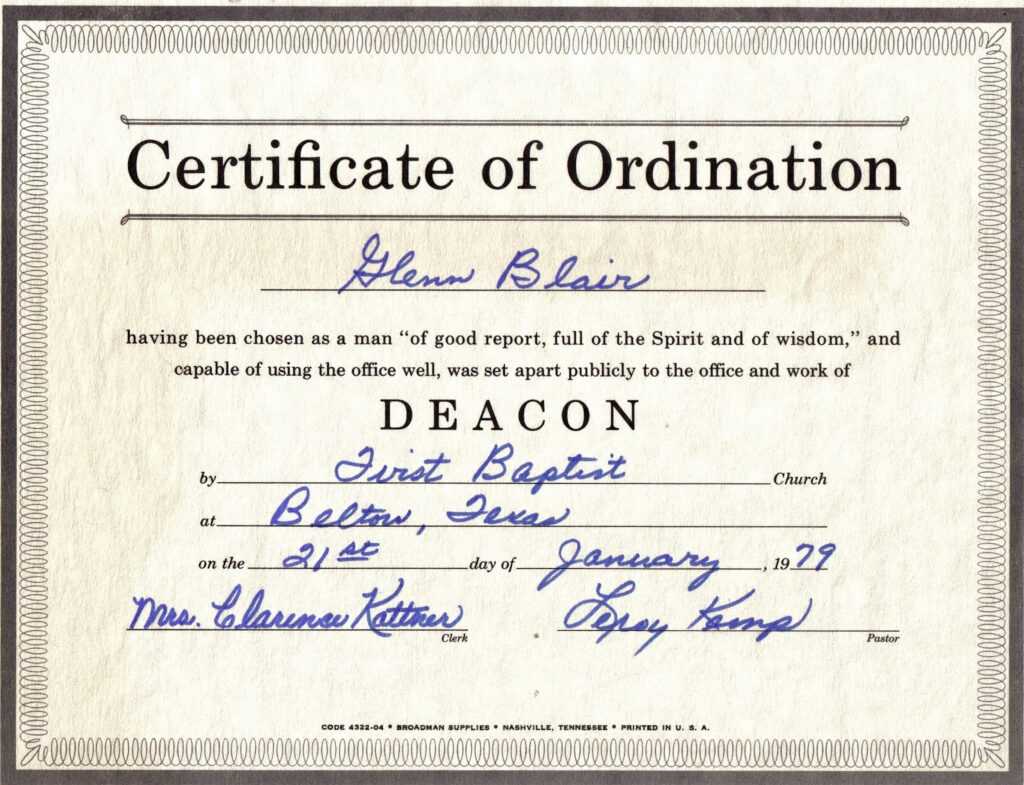 Free Certification: Free Ordination Certificate Throughout Ordination