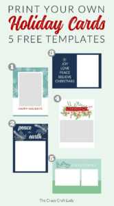 Free Christmas Card Templates - The Crazy Craft Lady pertaining to Print Your Own Christmas Cards Templates