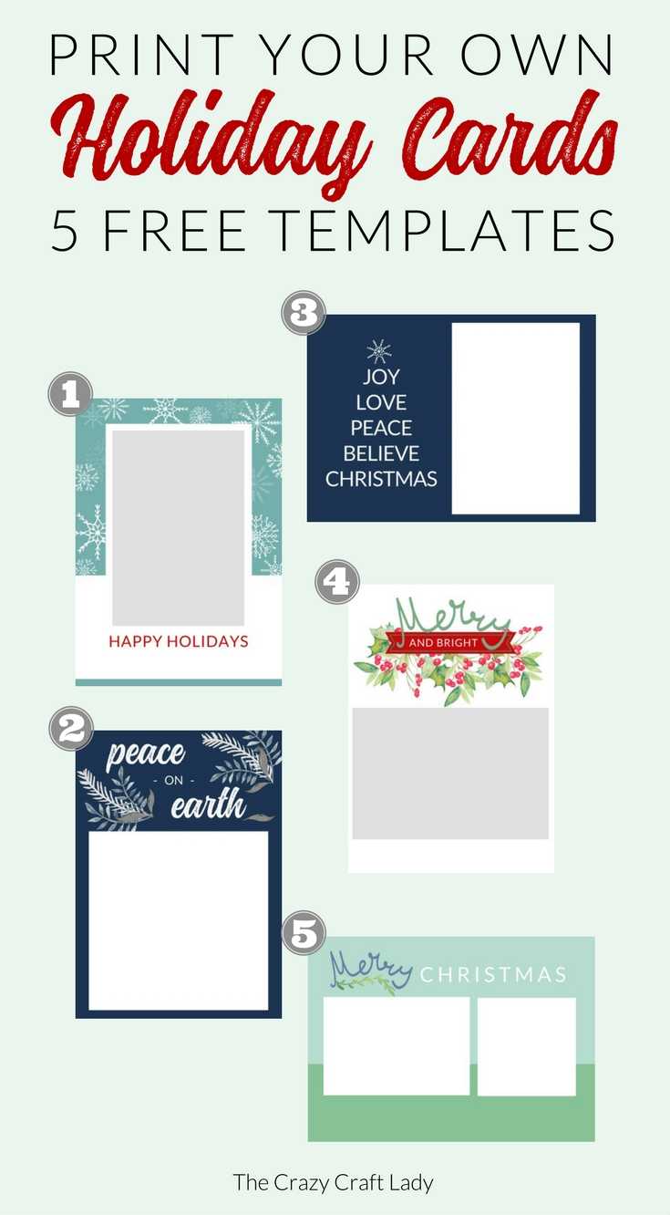 Free Christmas Card Templates - The Crazy Craft Lady Regarding Free Holiday Photo Card Templates