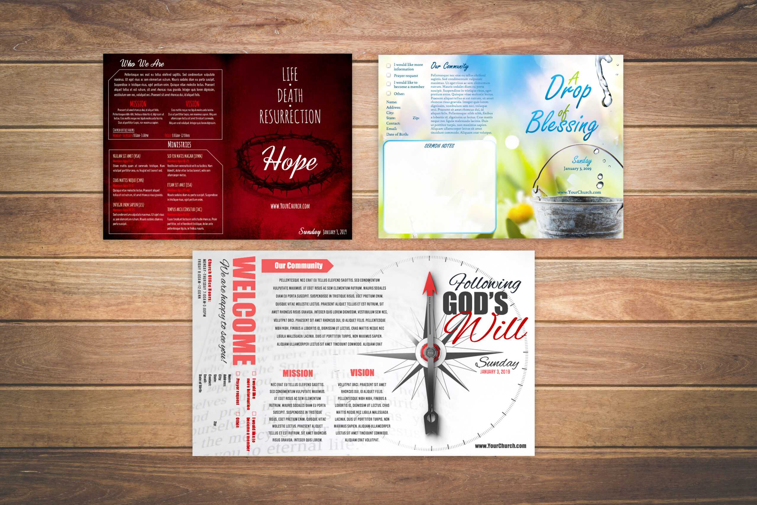 Free Church Bulletin Templates – Customize In Microsoft Word Throughout Free Church Brochure Templates For Microsoft Word
