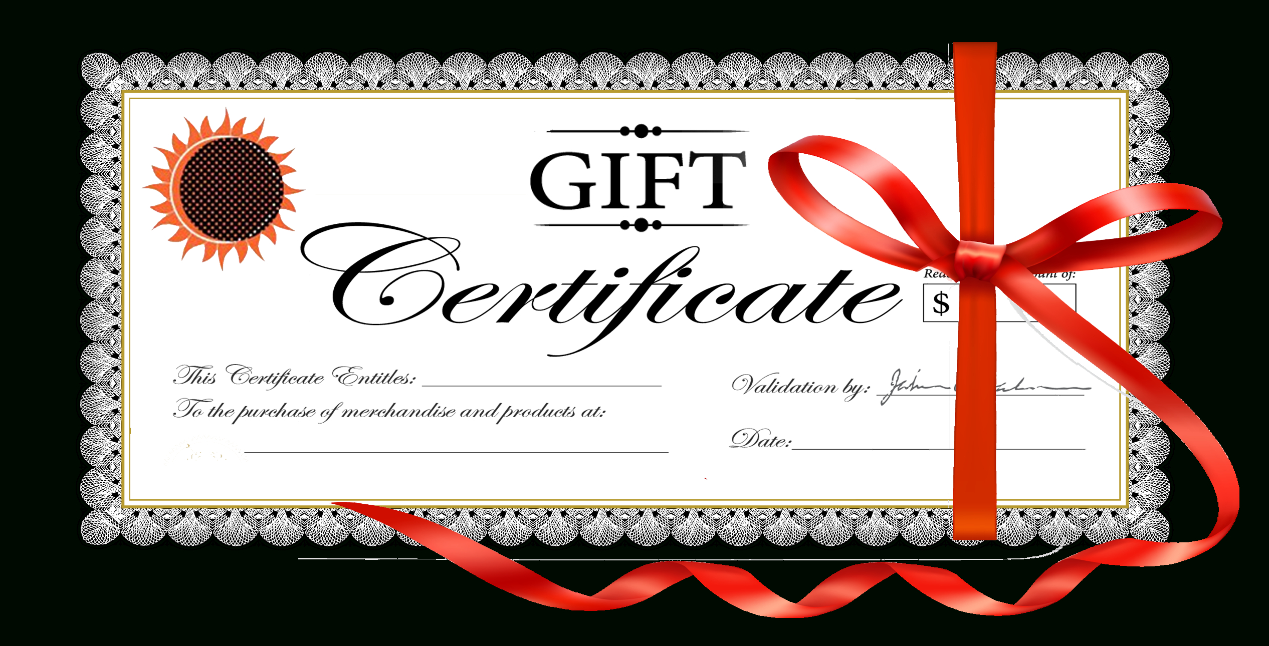 Free Clipart Gift Certificate With Regard To Christmas Gift Certificate Template Free Download