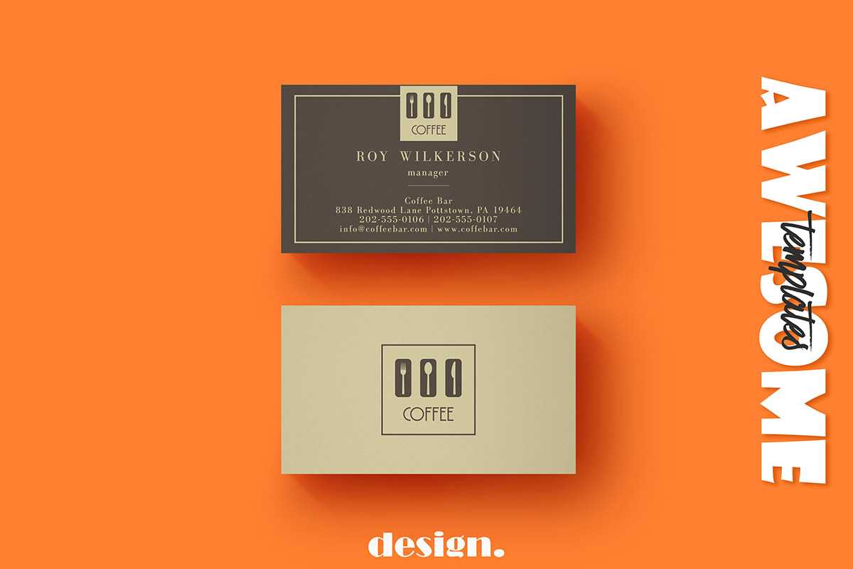 Free Coffee Business Card Template – Creativetacos Regarding Coffee Business Card Template Free
