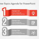 Free Colorful Three Topics Agenda For Powerpoint Pertaining To Replace Powerpoint Template