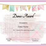 Free Dance Certificate Template – Customizable And Printable Inside Dance Certificate Template